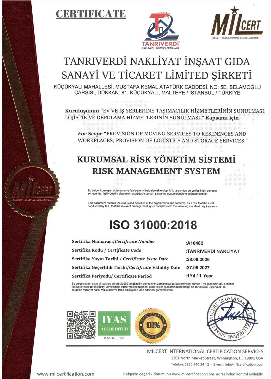 ISO 31000 Risk Yönetimi Standardı