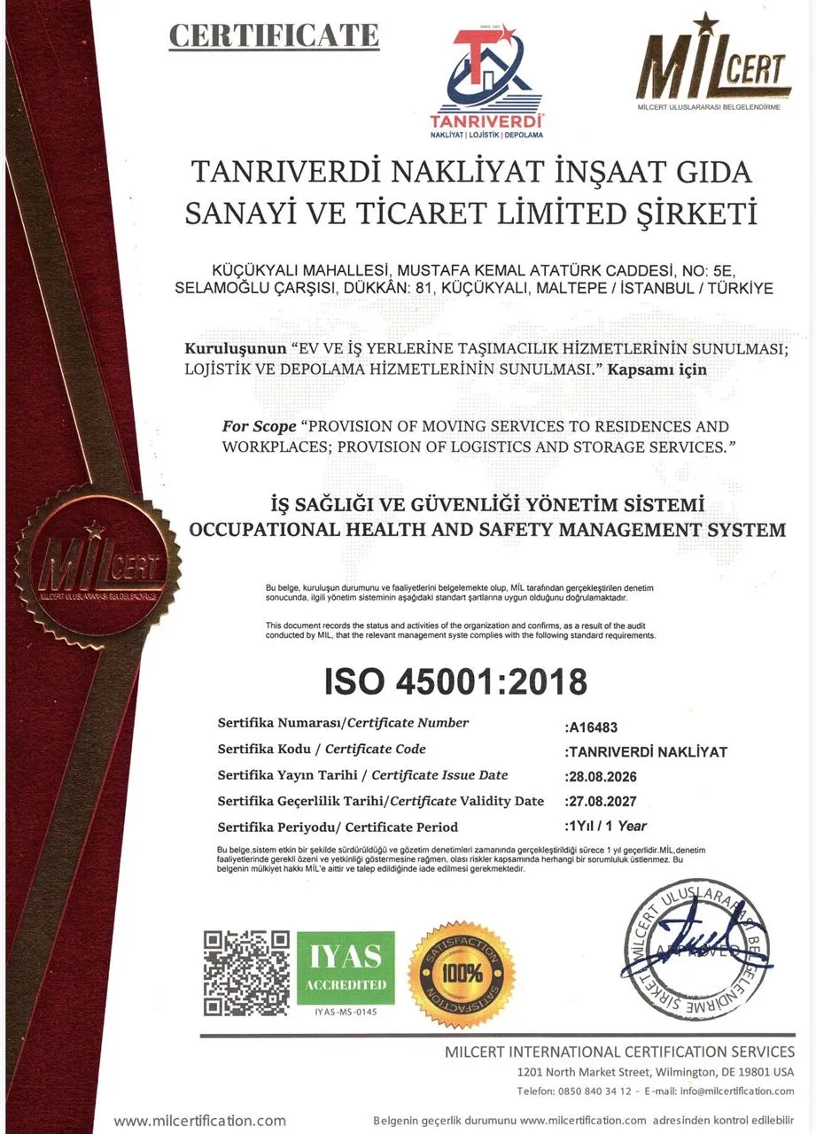 ISO 45001 İş Sağlığı ve Güvenliği
